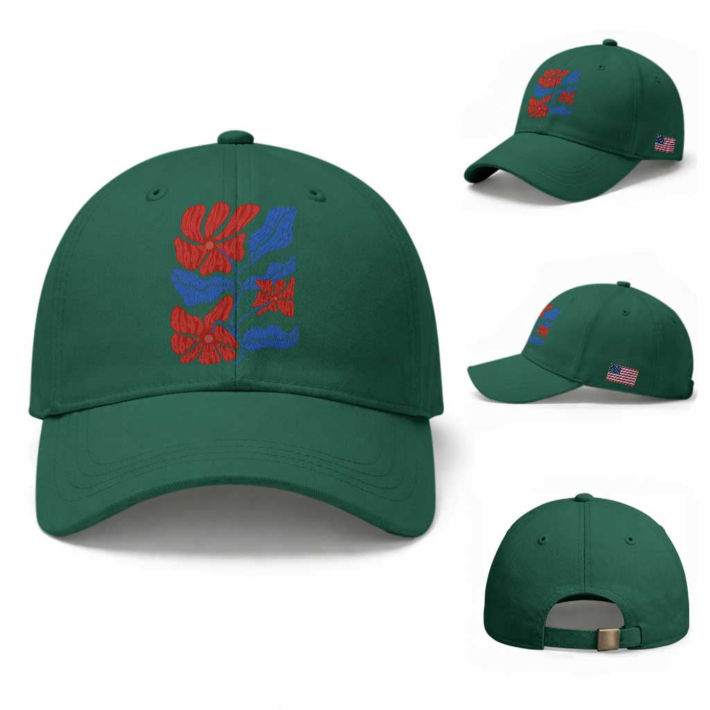 86 47 Boho Floral Matisse Baseball Cap No Kings Oligarchy FDT Political Protest TS14 Baseball Cap Universal Fit Irish Green Print Your Wear
