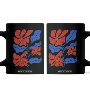 86 47 Boho Floral Matisse Coffee Mug No Kings Oligarchy FDT Political Protest TS14 Black Print Your Wear