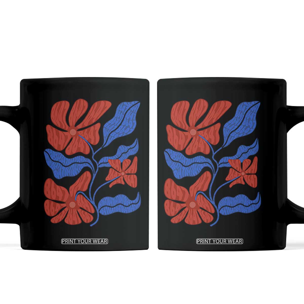 86 47 Boho Floral Matisse Coffee Mug No Kings Oligarchy FDT Political Protest TS14 Black Print Your Wear