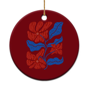 86 47 Boho Floral Matisse Ceramic Ornament No Kings Oligarchy FDT Political Protest TS14 1pc Red Print Your Wear