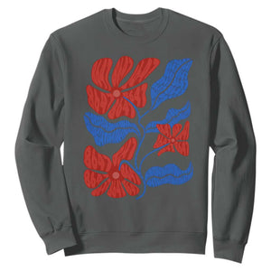 86 47 Boho Floral Matisse Sweatshirt No Kings Oligarchy FDT Political Protest TS14 Dark Heather Print Your Wear