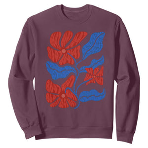 86 47 Boho Floral Matisse Sweatshirt No Kings Oligarchy FDT Political Protest TS14 Maroon Print Your Wear