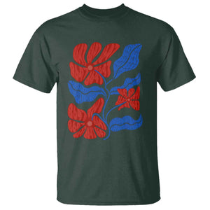 86 47 Boho Floral Matisse T Shirt No Kings Oligarchy FDT Political Protest TS14 Dark Forest Green Print Your Wear