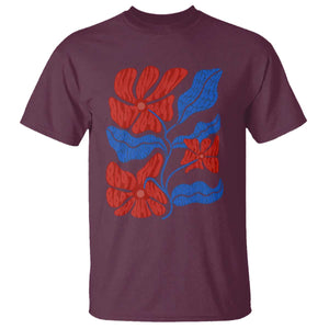 86 47 Boho Floral Matisse T Shirt No Kings Oligarchy FDT Political Protest TS14 Maroon Print Your Wear