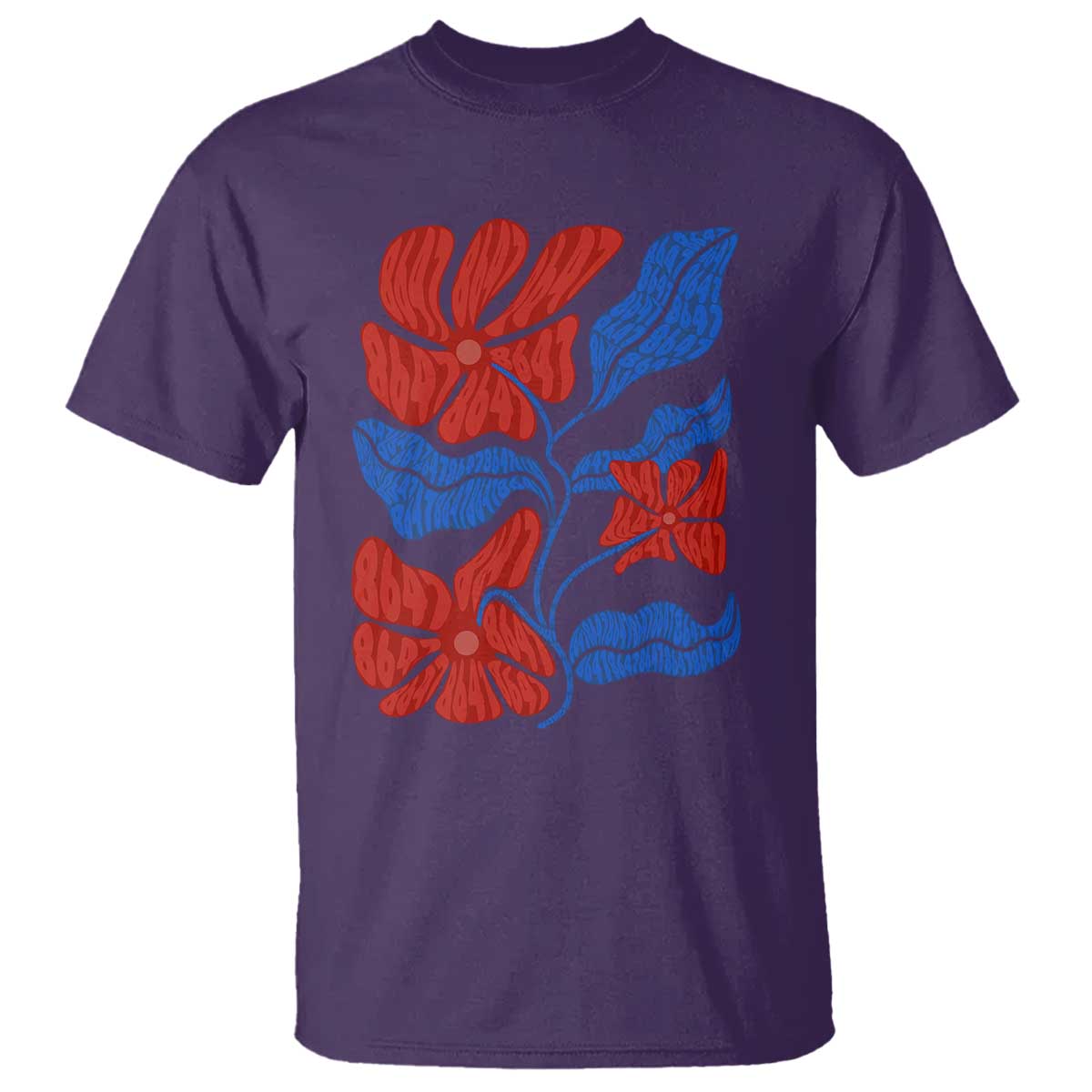 86 47 Boho Floral Matisse T Shirt No Kings Oligarchy FDT Political Protest TS14 Purple Print Your Wear