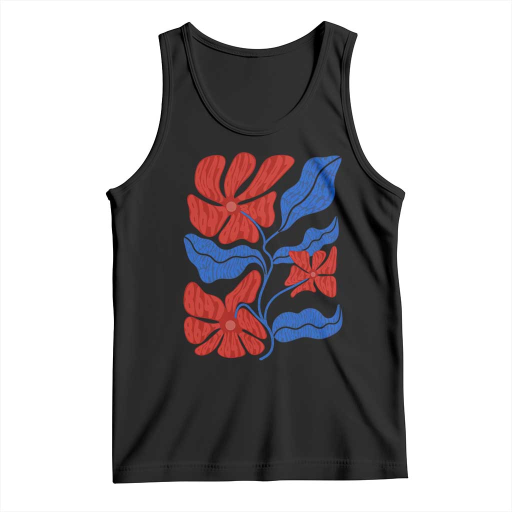 86 47 Boho Floral Matisse Tank Top No Kings Oligarchy FDT Political Protest TS14 Black Print Your Wear