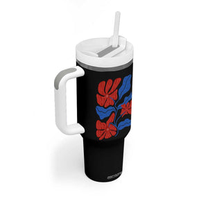 86 47 Boho Floral Matisse Tumbler With Handle No Kings Oligarchy FDT Political Protest TS14 Print Your Wear