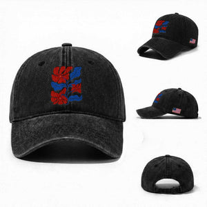 86 47 Boho Floral Matisse Washed Cotton Baseball Cap No Kings Oligarchy FDT Political Protest TS14 Washed Cap Universal Fit Black Print Your Wear