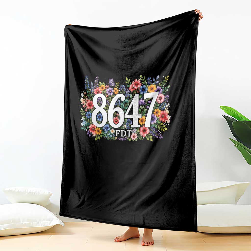 86 47 Floral Boho Style Throw Blanket Subtle FDT TS14 Print Your Wear