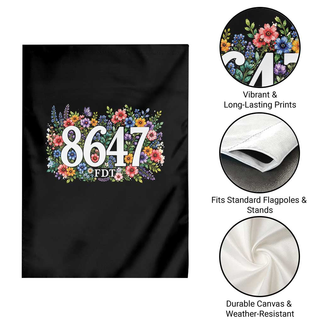 86 47 Floral Boho Style Garden Flag Subtle FDT TS14 Print Your Wear