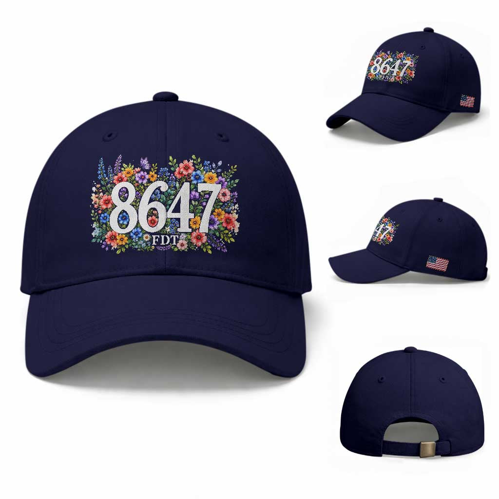 86 47 Floral Boho Style Baseball Cap Subtle FDT TS14 Baseball Cap Universal Fit Dark Blue Print Your Wear