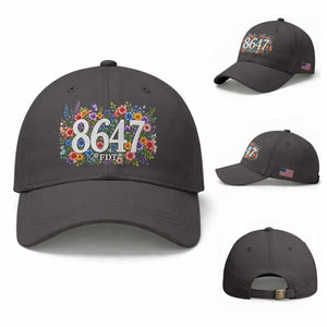 86 47 Floral Boho Style Baseball Cap Subtle FDT TS14 Baseball Cap Universal Fit Dark Gray Print Your Wear