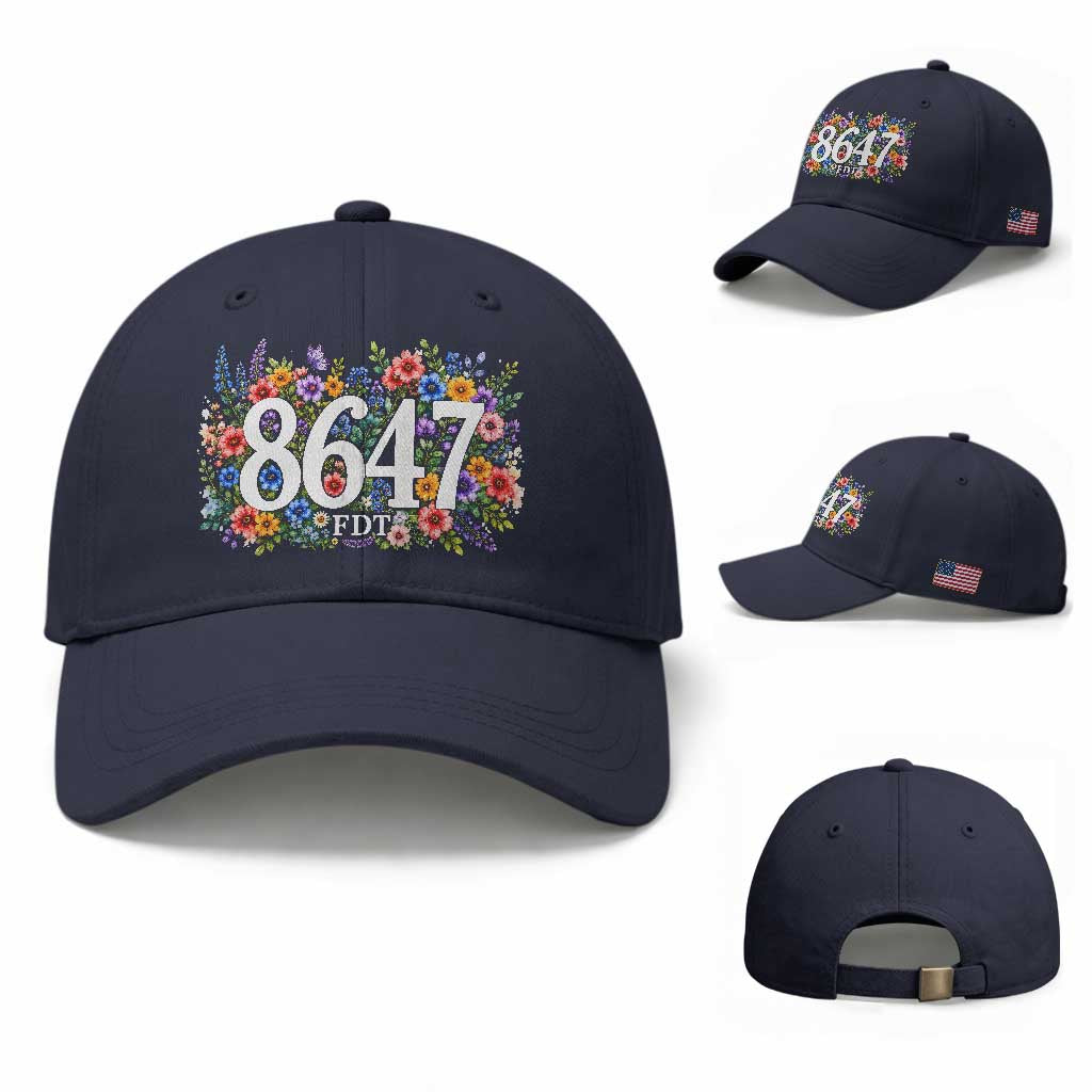 86 47 Floral Boho Style Baseball Cap Subtle FDT TS14 Baseball Cap Universal Fit Navy Print Your Wear