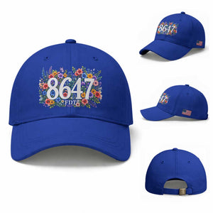 86 47 Floral Boho Style Baseball Cap Subtle FDT TS14 Baseball Cap Universal Fit Royal Blue Print Your Wear