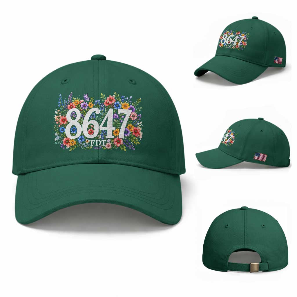 86 47 Floral Boho Style Baseball Cap Subtle FDT TS14 Baseball Cap Universal Fit Irish Green Print Your Wear