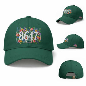 86 47 Floral Boho Style Baseball Cap Subtle FDT TS14 Baseball Cap Universal Fit Irish Green Print Your Wear