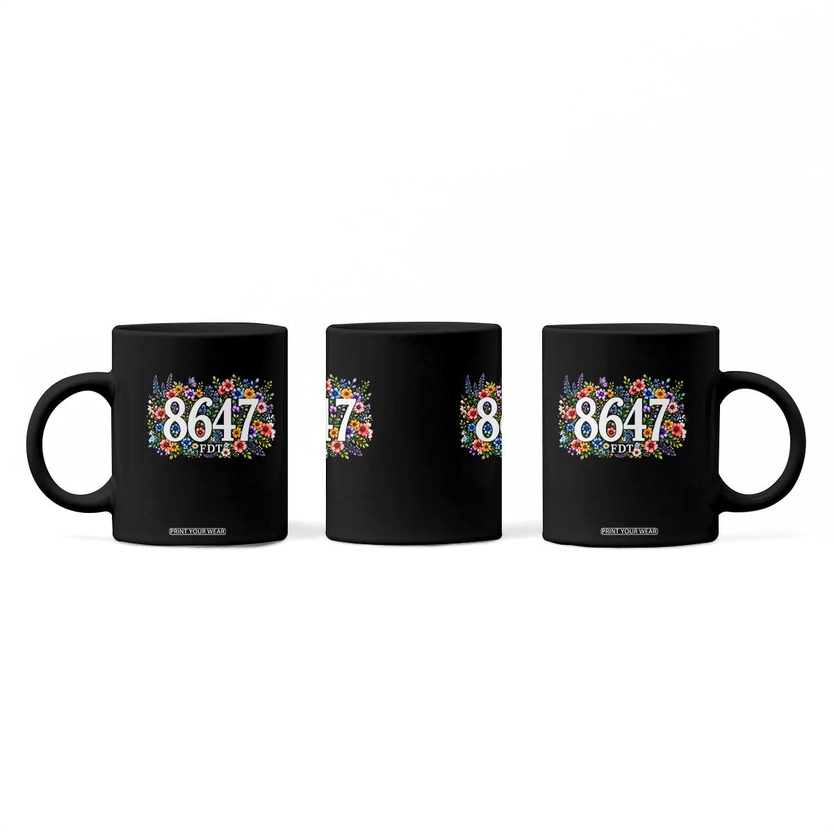 86 47 Floral Boho Style Coffee Mug Subtle FDT TS14 Print Your Wear
