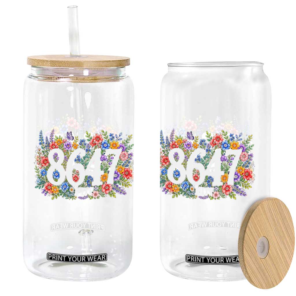 86 47 Floral Boho Style Glass Can Subtle FDT TS14 Print Your Wear