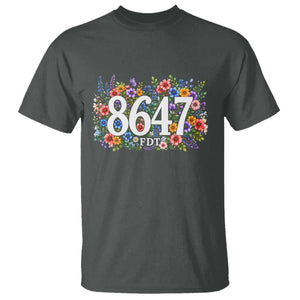 86 47 Floral Boho Style T Shirt Subtle FDT TS14 Dark Heather Print Your Wear