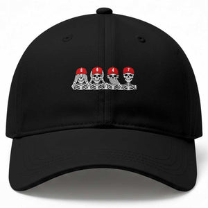 86 47 Subtle Anti FDT Baseball Cap Funny Skeleton Wearing Hat Sarcastic Political TS14 Print Your Wear
