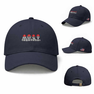 86 47 Subtle Anti FDT Baseball Cap Funny Skeleton Wearing Hat Sarcastic Political TS14 Baseball Cap Universal Fit Navy Print Your Wear