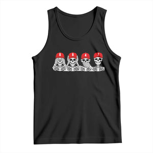 86 47 Subtle Anti FDT Tank Top Funny Skeleton Wearing Hat Sarcastic Political TS14 Black Print Your Wear