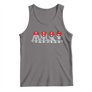 86 47 Subtle Anti FDT Tank Top Funny Skeleton Wearing Hat Sarcastic Political TS14 Deep Heather Print Your Wear