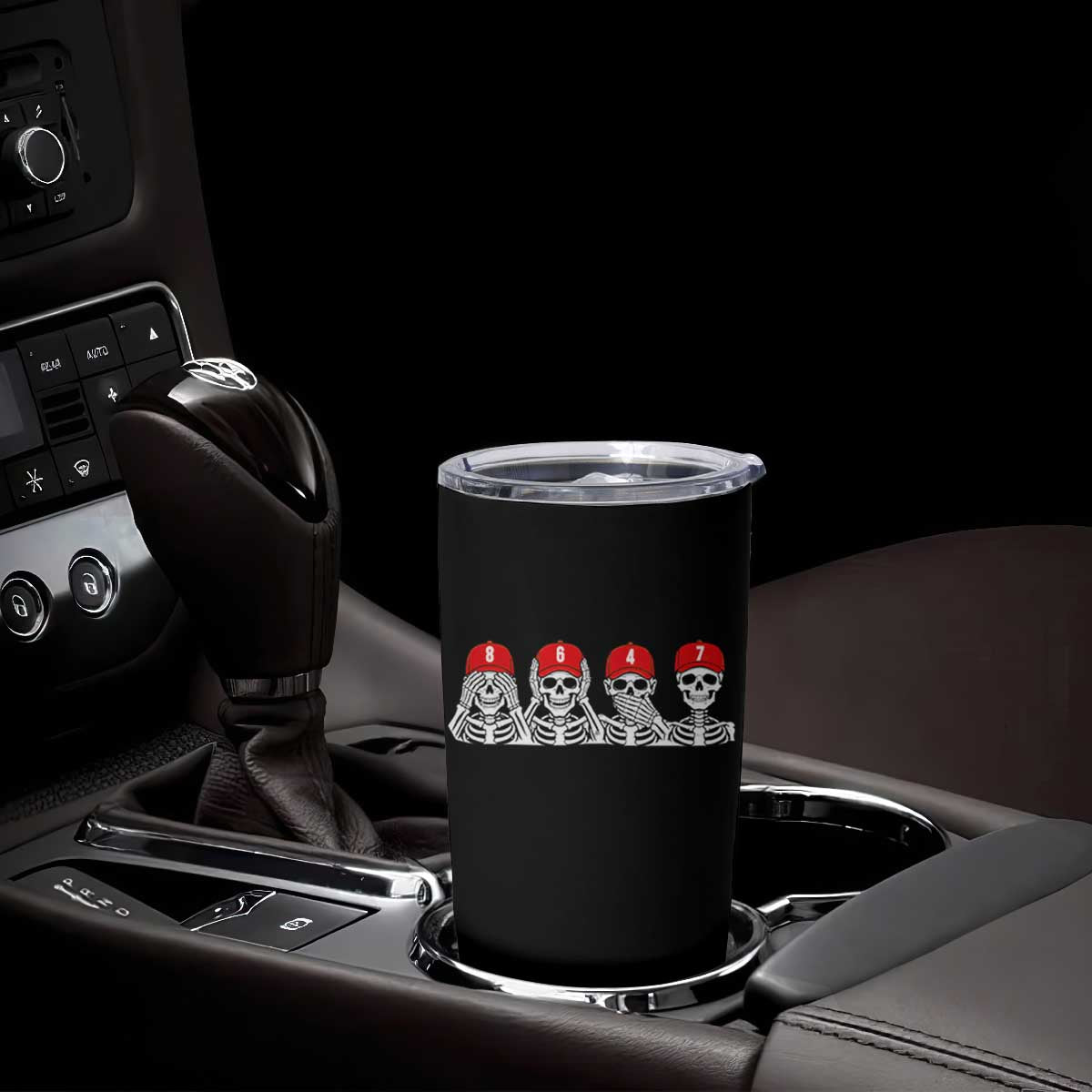 86 47 Subtle Anti FDT Tumbler Cup Funny Skeleton Wearing Hat Sarcastic Political TS14 Print Your Wear