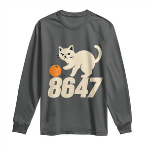 8647 FDT Long Sleeve Shirt Funny Cat Political Meme TS14 Dark Heather Print Your Wear