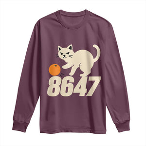 8647 FDT Long Sleeve Shirt Funny Cat Political Meme TS14 Maroon Print Your Wear