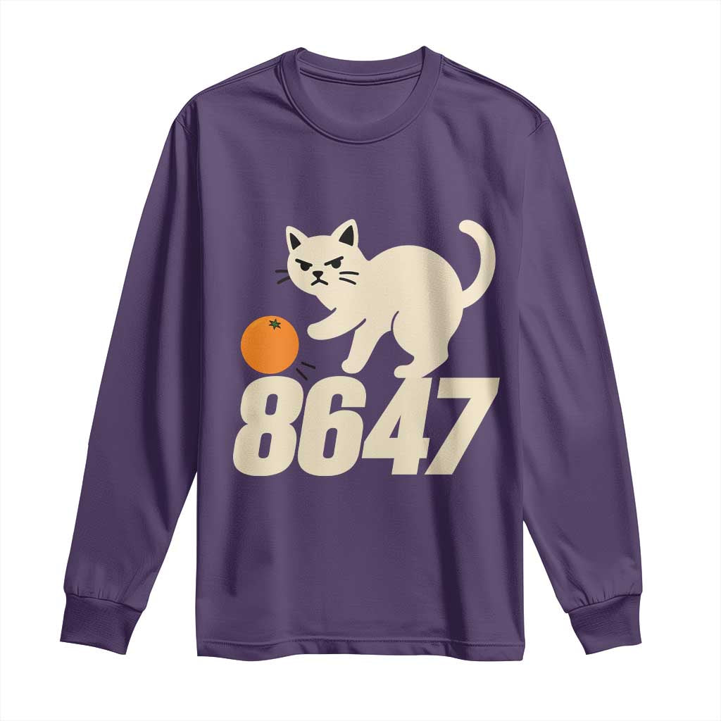 8647 FDT Long Sleeve Shirt Funny Cat Political Meme TS14 Purple Print Your Wear