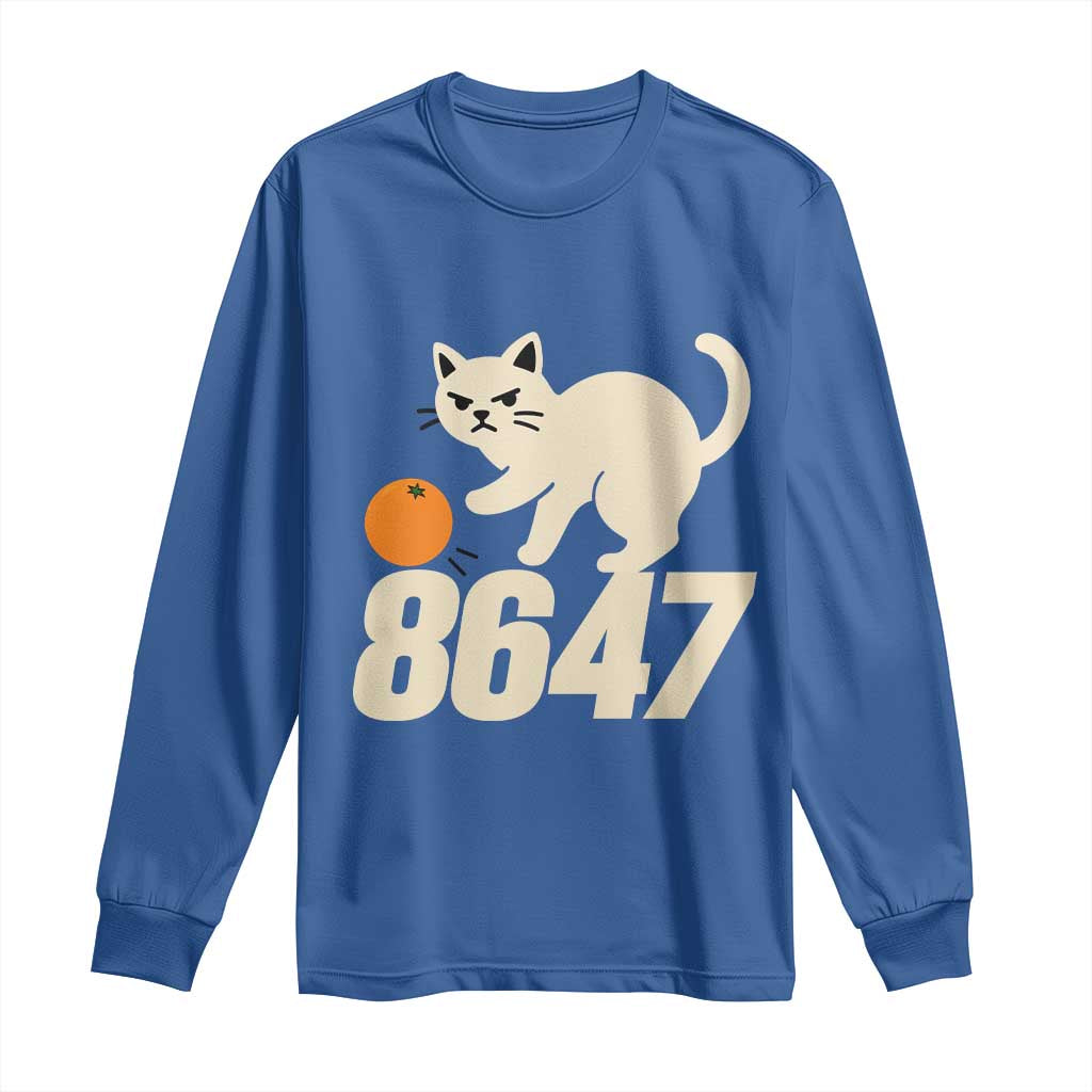 8647 FDT Long Sleeve Shirt Funny Cat Political Meme TS14 Royal Blue Print Your Wear