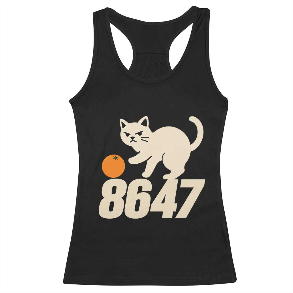 8647 FDT Racerback Tank Top Funny Cat Political Meme TS14 Black Print Your Wear