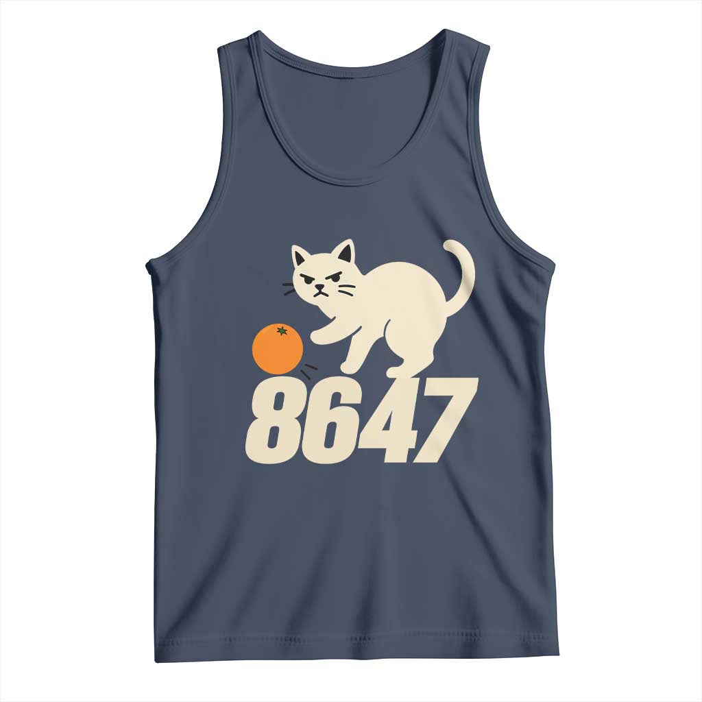 8647 FDT Tank Top Funny Cat Political Meme TS14 Navy Print Your Wear