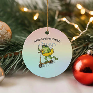 School's Out For Summer Ceramic Ornament Funny Frog Last Day of School Teacher TS14 1pc Pastel Print Your Wear