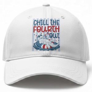 Chill The Fourth Out Baseball Cap Funny Alligator 4th Of July TS14 Print Your Wear