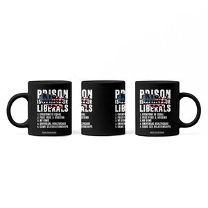 Prison Is Perfect For Liberals Coffee Mug Anti Liberal Quote TS14 Print Your Wear
