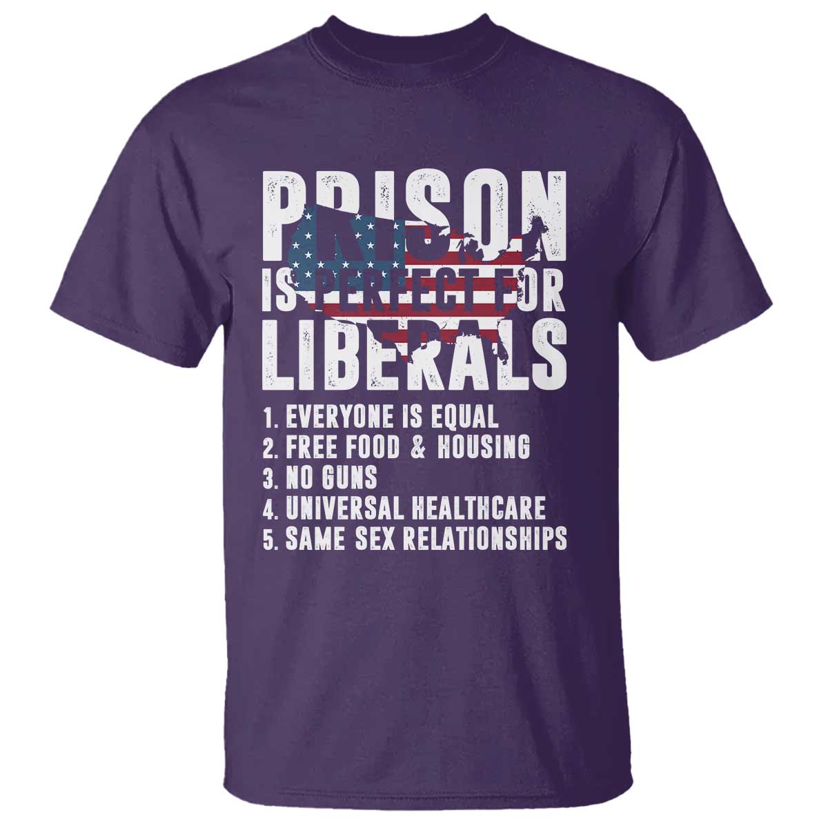 Prison Is Perfect For Liberals T Shirt Anti Liberal Quote TS14 Purple Print Your Wear