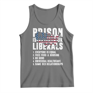 Prison Is Perfect For Liberals Tank Top Anti Liberal Quote TS14 Black Heather Print Your Wear
