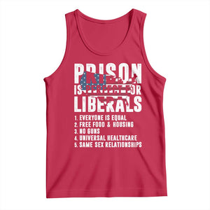 Prison Is Perfect For Liberals Tank Top Anti Liberal Quote TS14 Red Print Your Wear