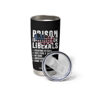 Prison Is Perfect For Liberals Tumbler Cup Anti Liberal Quote TS14 Print Your Wear