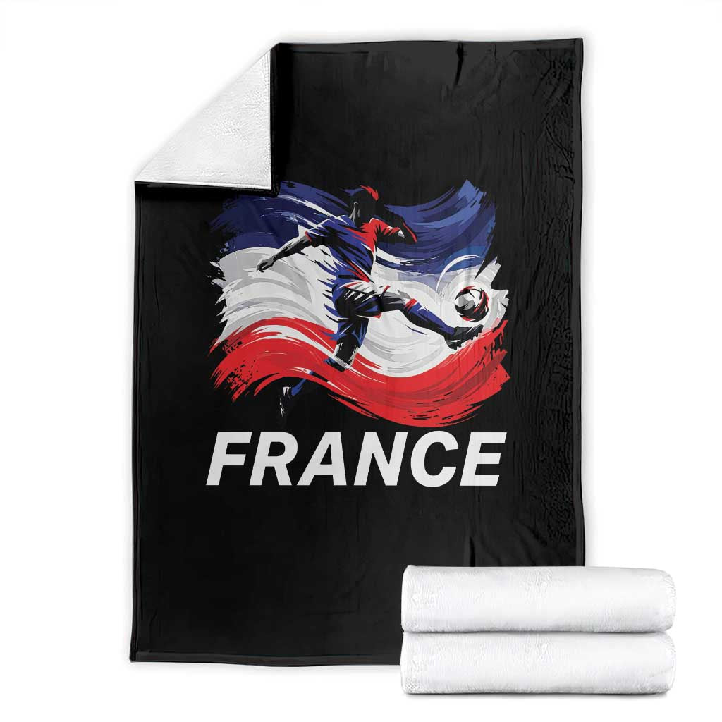France Soccer Football Fan French Flag Throw Blanket TS14 Black Print Your Wear