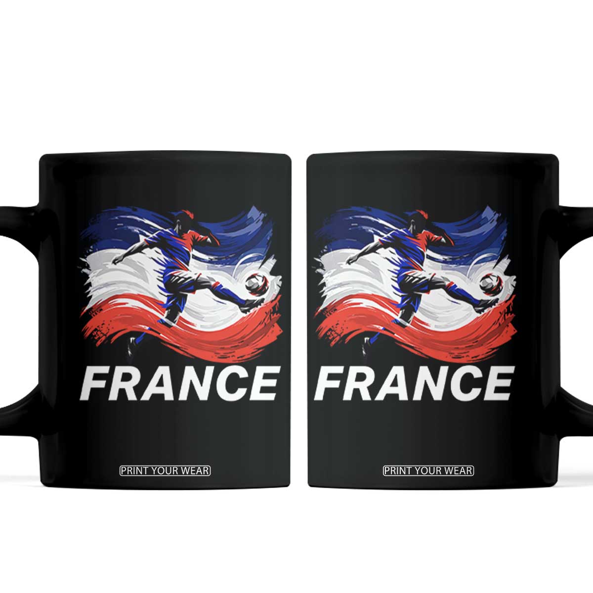 France Soccer Football Fan French Flag Coffee Mug TS14 Black Print Your Wear