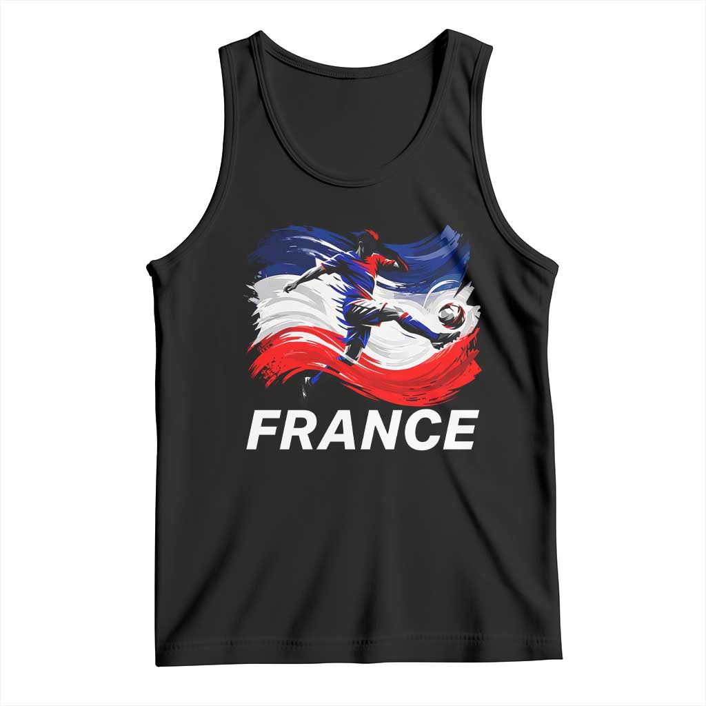 France Soccer Football Fan French Flag Tank Top TS14 Black Print Your Wear