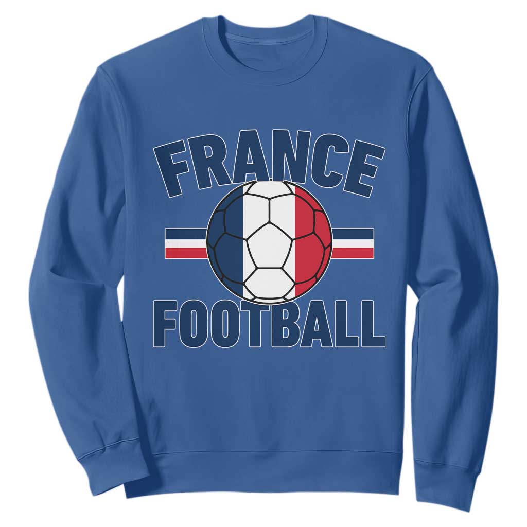 French Flag France Soccer Football Fan Sweatshirt TS14 Royal Blue Print Your Wear