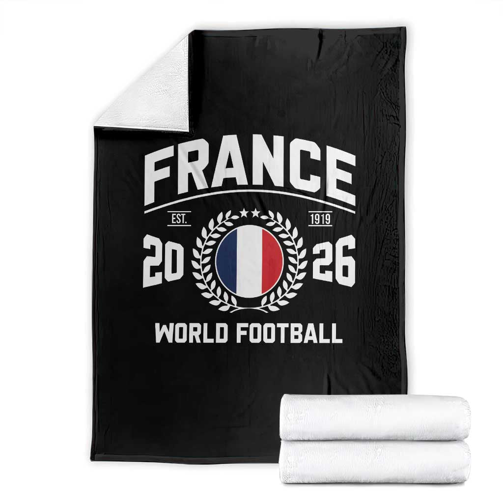 France Soccer Fan French Flag Patriotic Sports Throw Blanket TS14 Black Print Your Wear