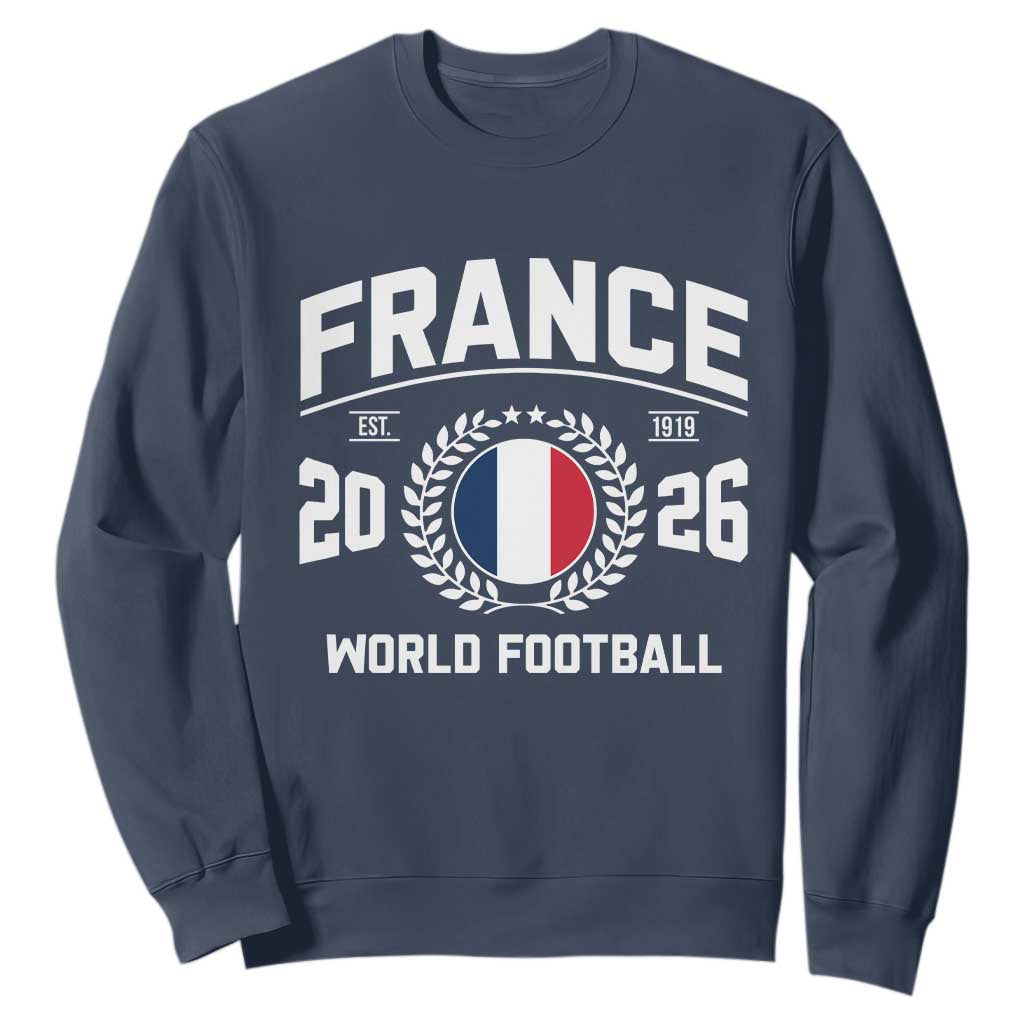 France Soccer Fan French Flag Patriotic Sports Sweatshirt TS14 Navy Print Your Wear