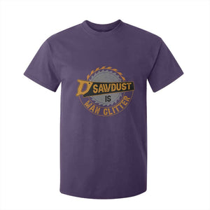 Funny Carpenter Woodworking T Shirt For Kid Sawdust is Man Glitter TS14 Purple Print Your Wear