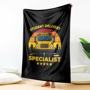 School Bus Driver Throw Blanket Student Delivery Specialist TS14 Print Your Wear