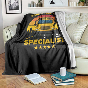 School Bus Driver Throw Blanket Student Delivery Specialist TS14 Print Your Wear